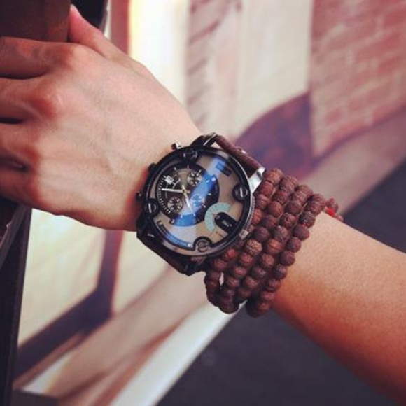 ⌚️NEW⌚️ Luxury Mens Calendar Leather Quartz Watch - Picture 3 of 7